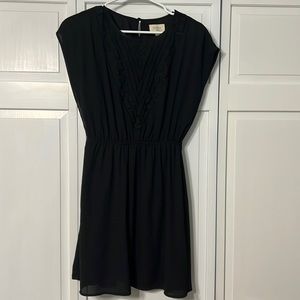 Every. Size Small. Black dress with printed top. Waisted band